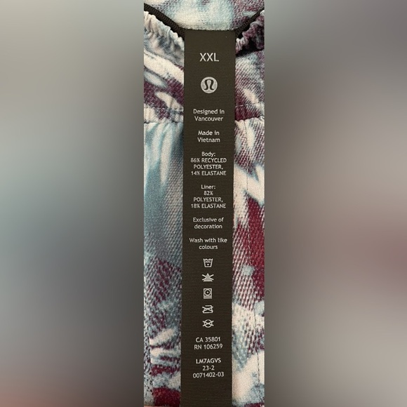 Lululemon Men's Pace Breaker Short Flicker Pace Utility Blue Multi; size XXL - Picture 4 of 8